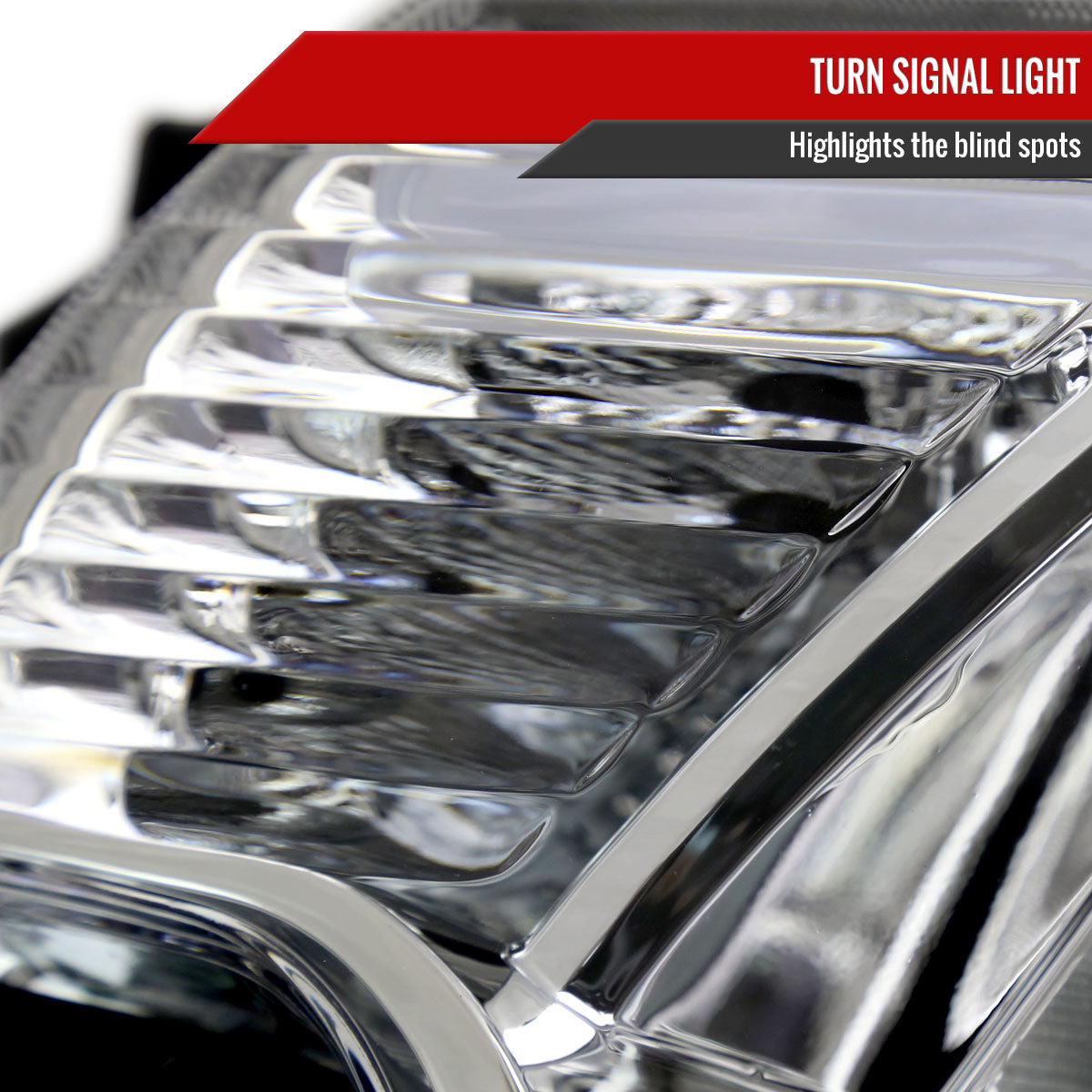 2012-2015 Toyota Tacoma LED Bar Factory Style Headlights with Amber Reflector (Chrome Housing / Clear Lens)