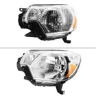 2012-2015 Toyota Tacoma Factory Style Headlights (Chrome Housing / Clear Lens)