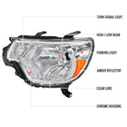 2012-2015 Toyota Tacoma Factory Style Headlights (Chrome Housing / Clear Lens)