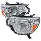 2012-2015 Toyota Tacoma Factory Style Headlights (Chrome Housing / Clear Lens)