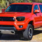 2012-2015 Toyota Tacoma LED Bar Factory Style Headlights with Amber Reflector (Chrome Housing / Smoked Lens)
