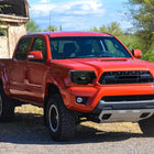 2012-2015 Toyota Tacoma LED Bar Factory Style Headlights with Amber Reflector (Chrome Housing / Smoked Lens)