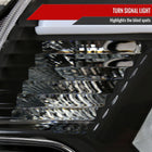 2012-2015 Toyota Tacoma LED Bar Factory Style Headlights with Amber Reflector (Matte Black Housing / Clear Lens)