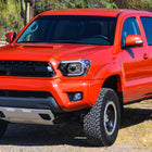 2012-2015 Toyota Tacoma LED Bar Factory Style Headlights with Amber Reflector (Matte Black Housing / Clear Lens)