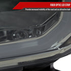 2012-2015 Toyota Tacoma LED Bar Factory Style Headlights with Amber Reflector (Chrome Housing / Light Smoked Lens)