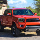 2012-2015 Toyota Tacoma LED Bar Factory Style Headlights with Amber Reflector (Chrome Housing / Light Smoked Lens)
