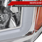 2004-2015 Nissan Titan / 2004-2007 Armada LED Bar Factory Headlights (Chrome Housing / Clear Lens)