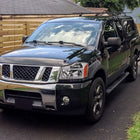 2004-2015 Nissan Titan / 2004-2007 Armada LED Bar Factory Headlights (Chrome Housing / Clear Lens)