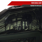 2004-2015 Nissan Titan / 2004-2007 Armada LED Bar Factory Headlights (Chrome Housing/Smoke Lens)