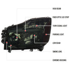 2004-2015 Nissan Titan / 2004-2007 Armada LED Bar Factory Headlights (Chrome Housing/Smoke Lens)