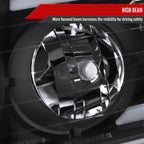 2004-2015 Nissan Titan / 2004-2007 Armada LED Bar Factory Headlights (Matte Black Housing/Clear Lens)