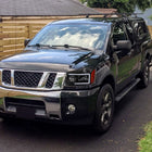 2004-2015 Nissan Titan / 2004-2007 Armada LED Bar Factory Headlights (Matte Black Housing / Clear Lens)