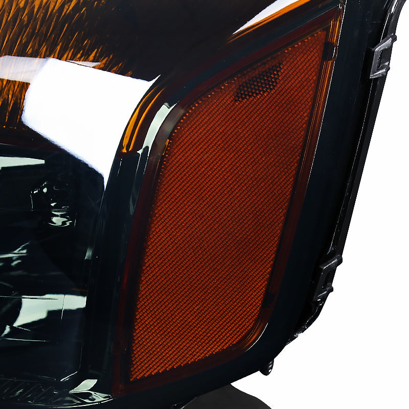 2004-2015 Nissan Titan / 2004-2007 Armada Factory Style Headlights w/ Amber Reflectors (Chrome Housing / Smoked Lens)