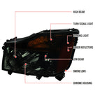 2004-2015 Nissan Titan / 2004-2007 Armada Factory Style Headlights w/ Amber Reflectors (Chrome Housing / Smoked Lens)