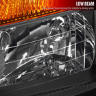 2004-2015 Nissan Titan / 2004-2007 Armada Factory Style Headlights w/ Amber Reflectors (Matte Black Housing / Clear Lens)