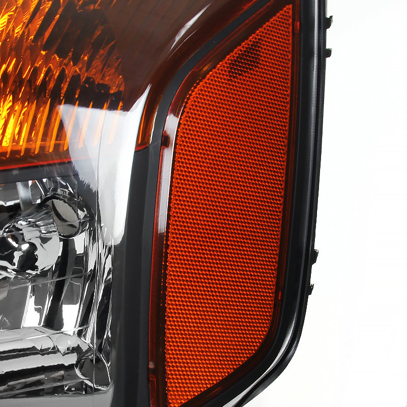 2004-2015 Nissan Titan / 2004-2007 Armada Factory Style Headlights w/ Amber Reflectors (Matte Black Housing / Clear Lens)