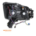 2004-2015 Nissan Titan / 2004-2007 Armada Factory Style Headlights w/ Amber Reflectors (Matte Black Housing / Clear Lens)