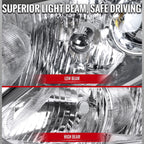 2009-2014 Toyota Matrix Factory Style Replacement Headlights (Chrome Housing / Clear Lens)