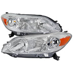 2009-2014 Toyota Matrix Factory Style Replacement Headlights (Chrome Housing / Clear Lens)