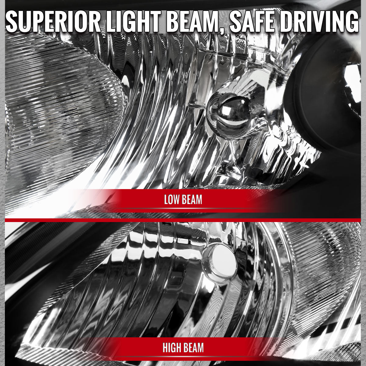 2009-2014 Toyota Matrix Factory Style Replacement Headlights (Matte Black Housing/Clear Lens)