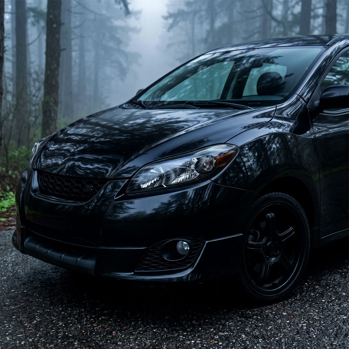 2009-2014 Toyota Matrix Factory Style Replacement Headlights (Matte Black Housing/Clear Lens)