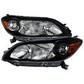2009-2014 Toyota Matrix Factory Style Replacement Headlights (Matte Black Housing/Clear Lens)