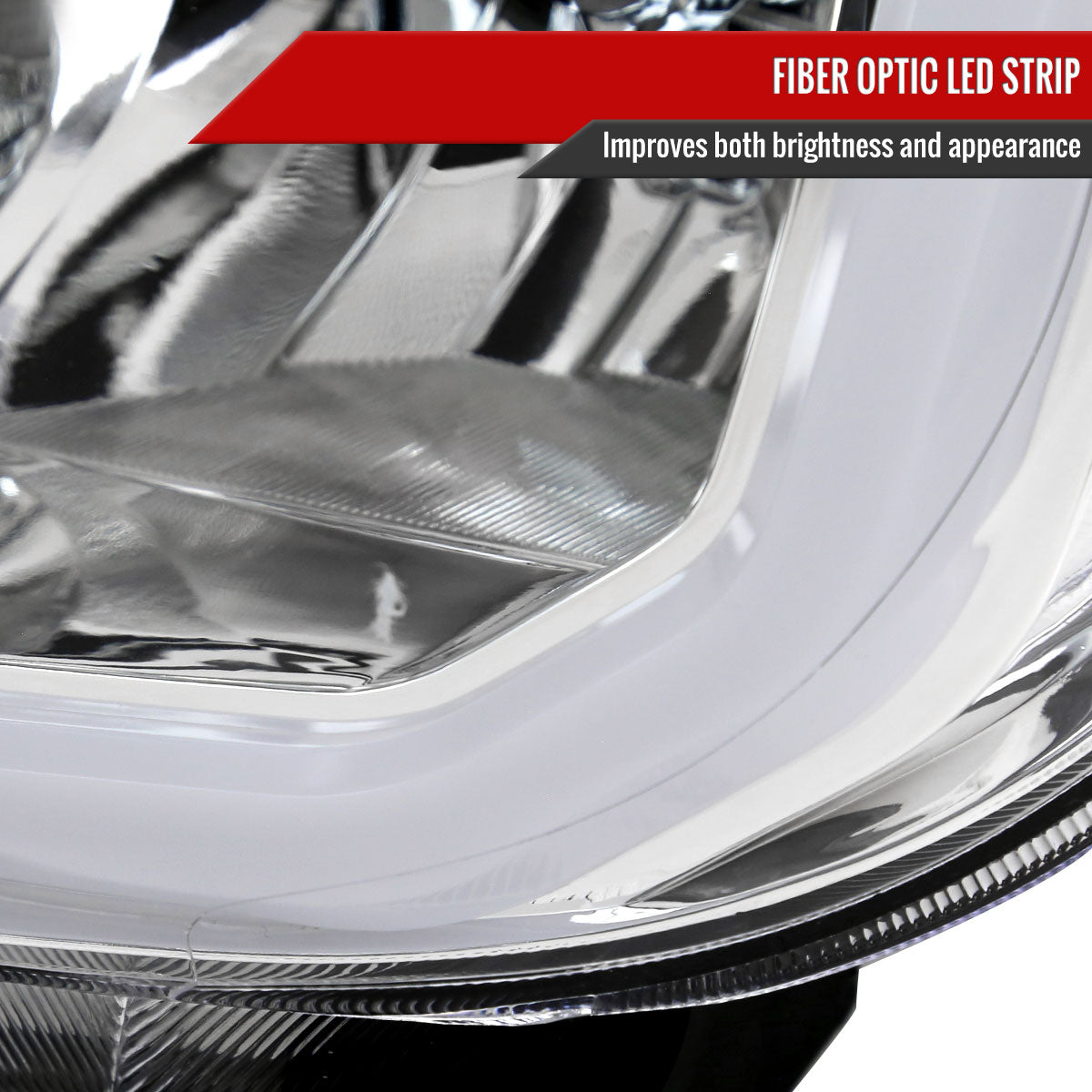2007-2013 Toyota Tundra / 2008-2017 Sequoia LED Tube Factory Style Headlights with LED Turn Signal (Chrome Housing / Clear Lens)