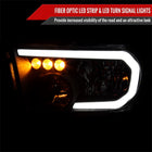 2007-2013 Toyota Tundra / 2008-2017 Sequoia LED Tube Factory Style Headlights with LED Turn Signal (Matte Black Housing / Clear Lens)
