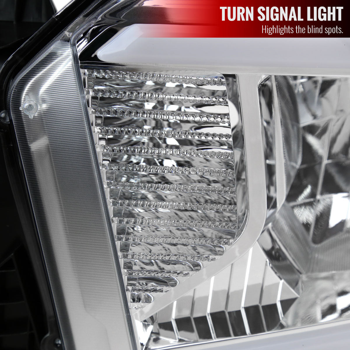 2014-2021 Toyota Tundra LED Bar Factory Style Headlights (Chrome Housing / Clear Lens)