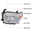 2014-2021 Toyota Tundra LED Bar Factory Style Headlights (Chrome Housing / Clear Lens)