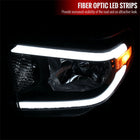 2014-2021 Toyota Tundra LED Bar Factory Style Headlights (Matte Black Housing / Clear Lens)