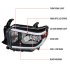 2014-2021 Toyota Tundra LED Bar Factory Style Headlights (Matte Black Housing / Clear Lens)