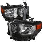 2014-2021 Toyota Tundra Factory Style Crystal Headlights w/ Amber Reflectors (Matte Black Housing / Clear Lens)