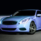 2008-2013 Infiniti G37/2014-2015 Q60 Coupe/Convertible Sequential Switchback LED Turn Signal Full LED Projector Headlights (Chrome Housing/Clear Lens)