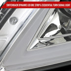 2008-2013 Infiniti G37/2014-2015 Q60 Coupe/Convertible Sequential Switchback LED Turn Signal Full LED Projector Headlights (Chrome Housing/Clear Lens)