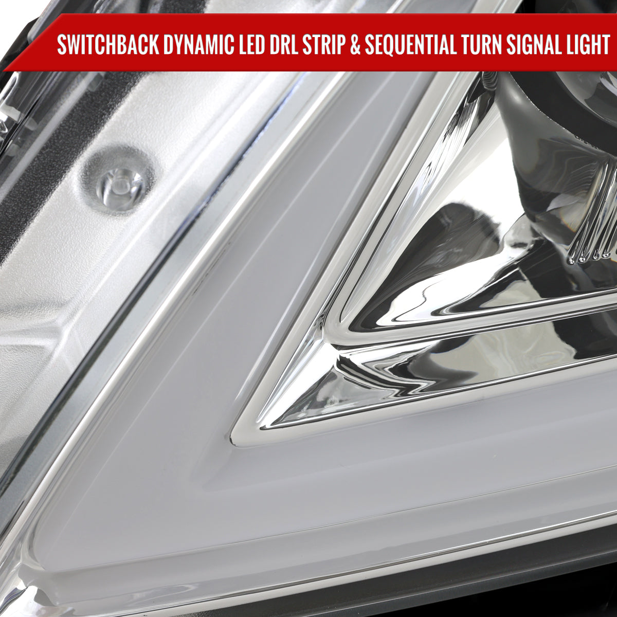 2008-2013 Infiniti G37/2014-2015 Q60 Coupe/Convertible Sequential Switchback LED Turn Signal Full LED Projector Headlights (Chrome Housing/Clear Lens)