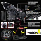 2008-2013 Infiniti G37/2014-2015 Q60 Coupe/Convertible Sequential Switchback LED Turn Signal Full LED Projector Headlights (Chrome Housing/Clear Lens)