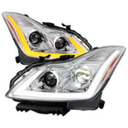 2008-2013 Infiniti G37/2014-2015 Q60 Coupe/Convertible Sequential Switchback LED Turn Signal Full LED Projector Headlights (Chrome Housing/Clear Lens)