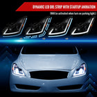 2008-2013 Infiniti G37/2014-2015 Q60 Coupe/Convertible Sequential Switchback LED Turn Signal Full LED Projector Headlights (Matte Black Housing / Clear Lens)