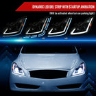 2008-2013 Infiniti G37/2014-2015 Q60 Coupe/Convertible Sequential Switchback LED Turn Signal Full LED Projector Headlights (Matte Black Housing / Smoked Lens)