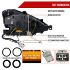 2014-2016 Lexus IS250 IS350 Full LED Projector Headlight (Chrome Housing / Clear lens)