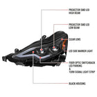 2014-2016 Lexus IS250 IS350 Full LED Project healight (Black Housing / Clear lens)