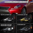 2014-2016 Lexus IS250 IS350 Full LED Project healight (Black Housing / Clear lens)