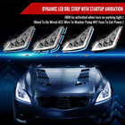2008-2013 Infiniti G37/2014-2015 Q60 Coupe/Convertible Sequential Switchback LED Turn Signal Full LED Triple Projector Headlights (Chrome Housing / Clear Lens)
