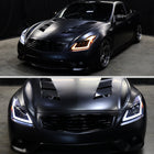 2008-2013 Infiniti G37/2014-2015 Q60 Coupe/Convertible Sequential Switchback LED Turn Signal Full LED Triple Projector Headlights (Matte Black Housing / Clear Lens)