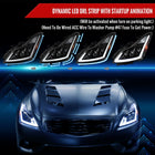 2008-2013 Infiniti G37/2014-2015 Q60 Coupe/Convertible Sequential Switchback LED Turn Signal Full LED Triple Projector Headlights (Matte Black Housing / Clear Lens)