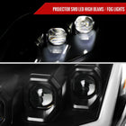 2008-2013 Infiniti G37/2014-2015 Q60 Coupe/Convertible Sequential Switchback LED Turn Signal Full LED Triple Projector Headlights (Matte Black Housing / Clear Lens)