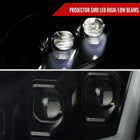 2008-2013 Infiniti G37/2014-2015 Q60 Coupe/Convertible Sequential Switchback LED Turn Signal Full LED Triple Projector Headlights (Matte Black Housing / Smoked Lens)
