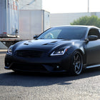 2008-2013 Infiniti G37/2014-2015 Q60 Coupe/Convertible Sequential Switchback LED Turn Signal Full LED Triple Projector Headlights (Matte Black Housing / Smoked Lens)