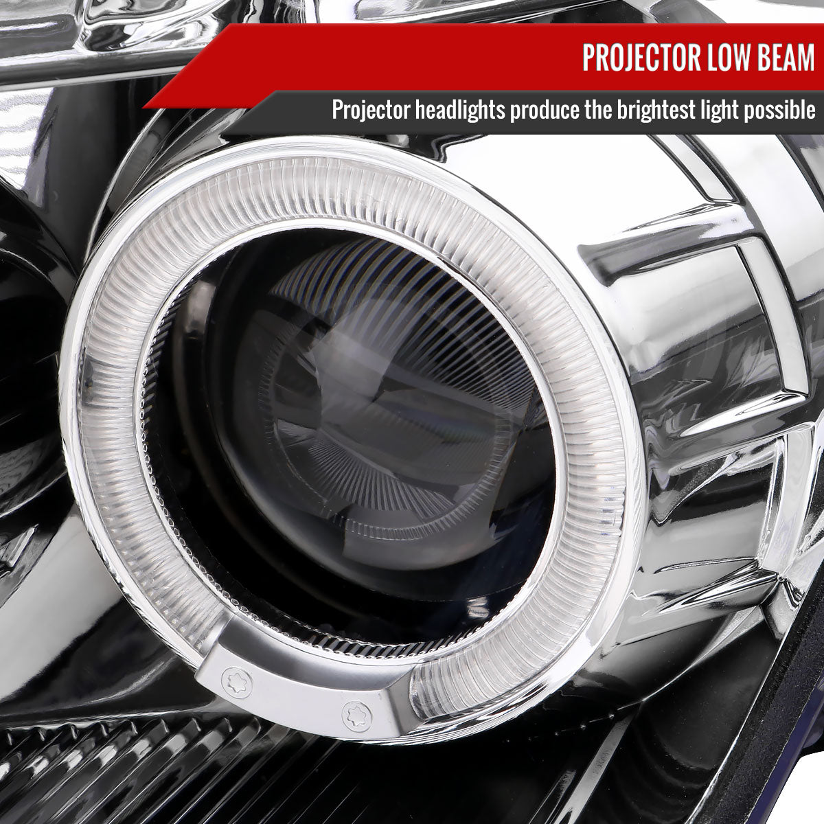 2003-2005 Nissan 350Z Dual Halo Projector Headlights (Chrome Housing/Clear Lens)